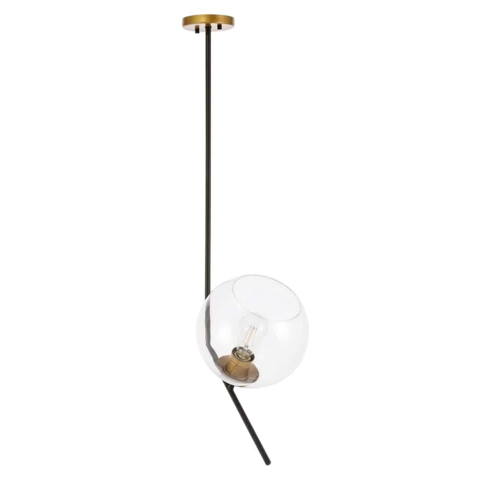Living District - Ryland 1 Light Pendant - Black And Brass And Clear Glass price history on PriceWatchPro