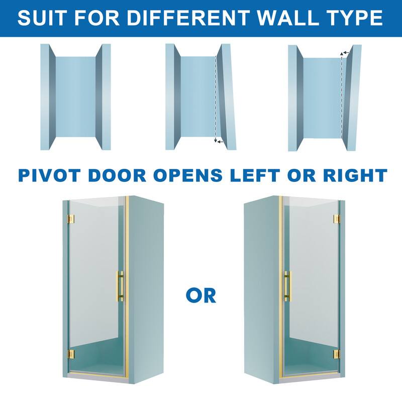 SUIT FOR DIFFERENT WALL TYPE

PIVOT DOOR OPENS LEFT OR RIGHT
