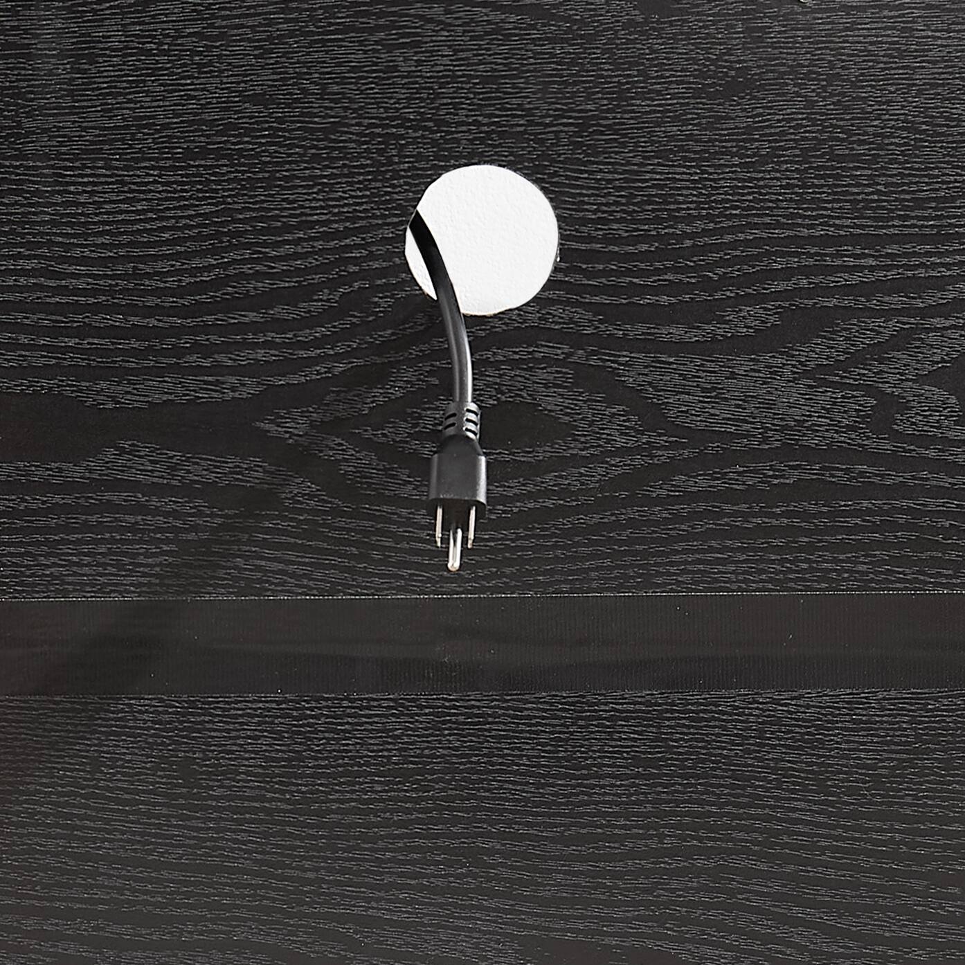 Alt View 5. Dexmalle - Dexmalle TV Stand Electric Fireplace TV Stand with Glass Shelves - Black.