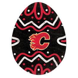 Fan Creations - Calgary Flames 12" Easter Egg Cutout Sign - Multicolor