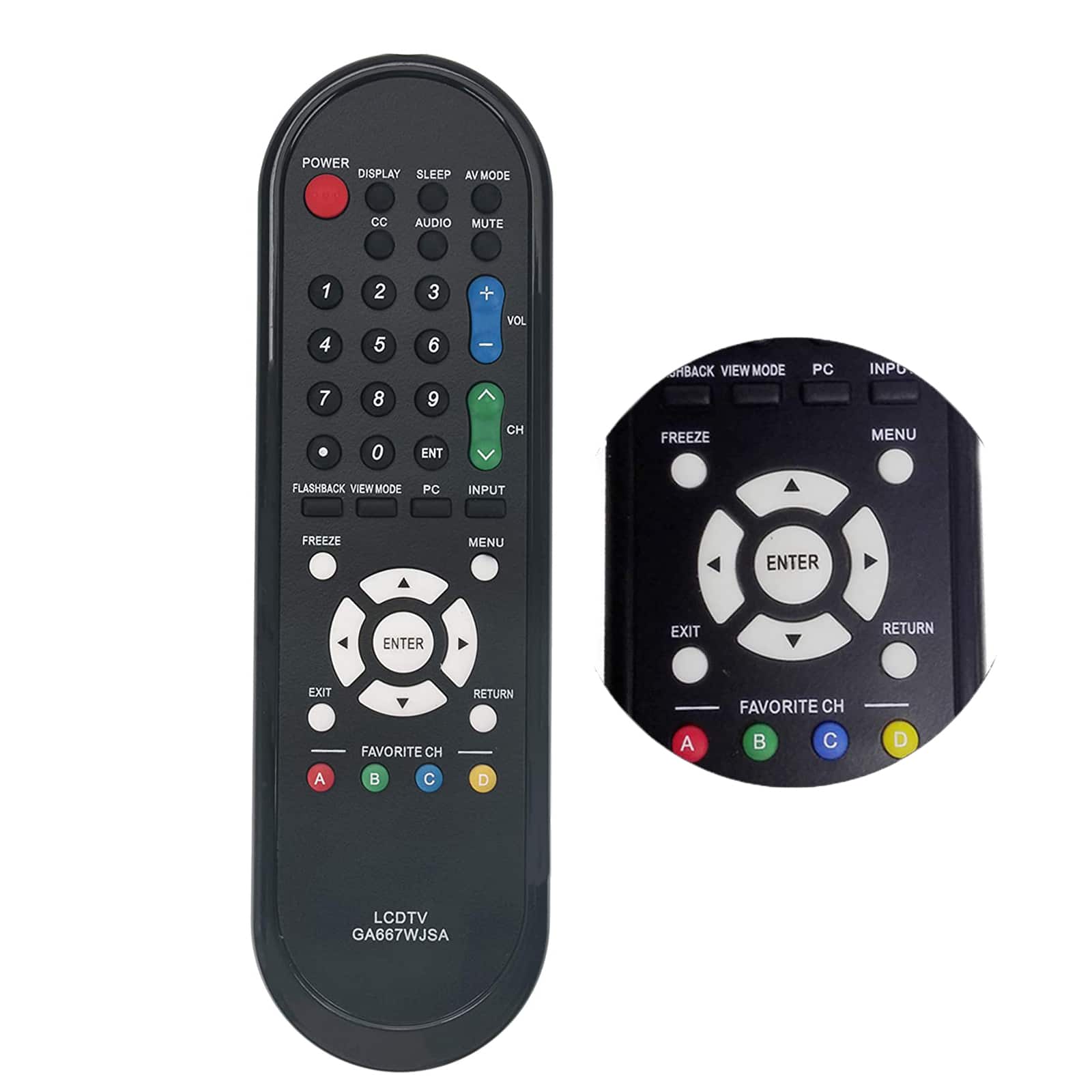 VINABTY - New GA667WJSA Replaced Remote Fits for SHARP TV LC-37SB24 LC-32D44 LC-32D44U LC-32D47 LC-32D47UT LC-32SB21U - Black price history on PriceWatchPro