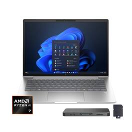 HP - EliteBook 14" Touchscreen Laptop,Ryzen 7 350,64GB RAM,4TB SSD,Backlit,Fingerprint,Win 11 Pro - Silver