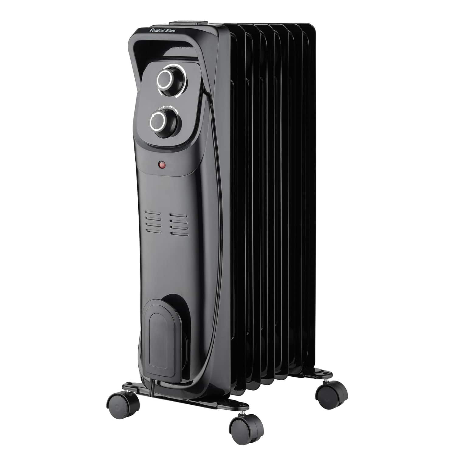 Comfort Glow - Eof280 Eof280 1,500-watt-max 7-fin Oil-filled Heater With Thermostat - Black