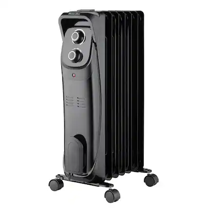 Front. Comfort Glow - Comfort Glow Eof280 Eof280 1,500-watt-max 7-fin Oil-filled Heater With Thermostat - Black.