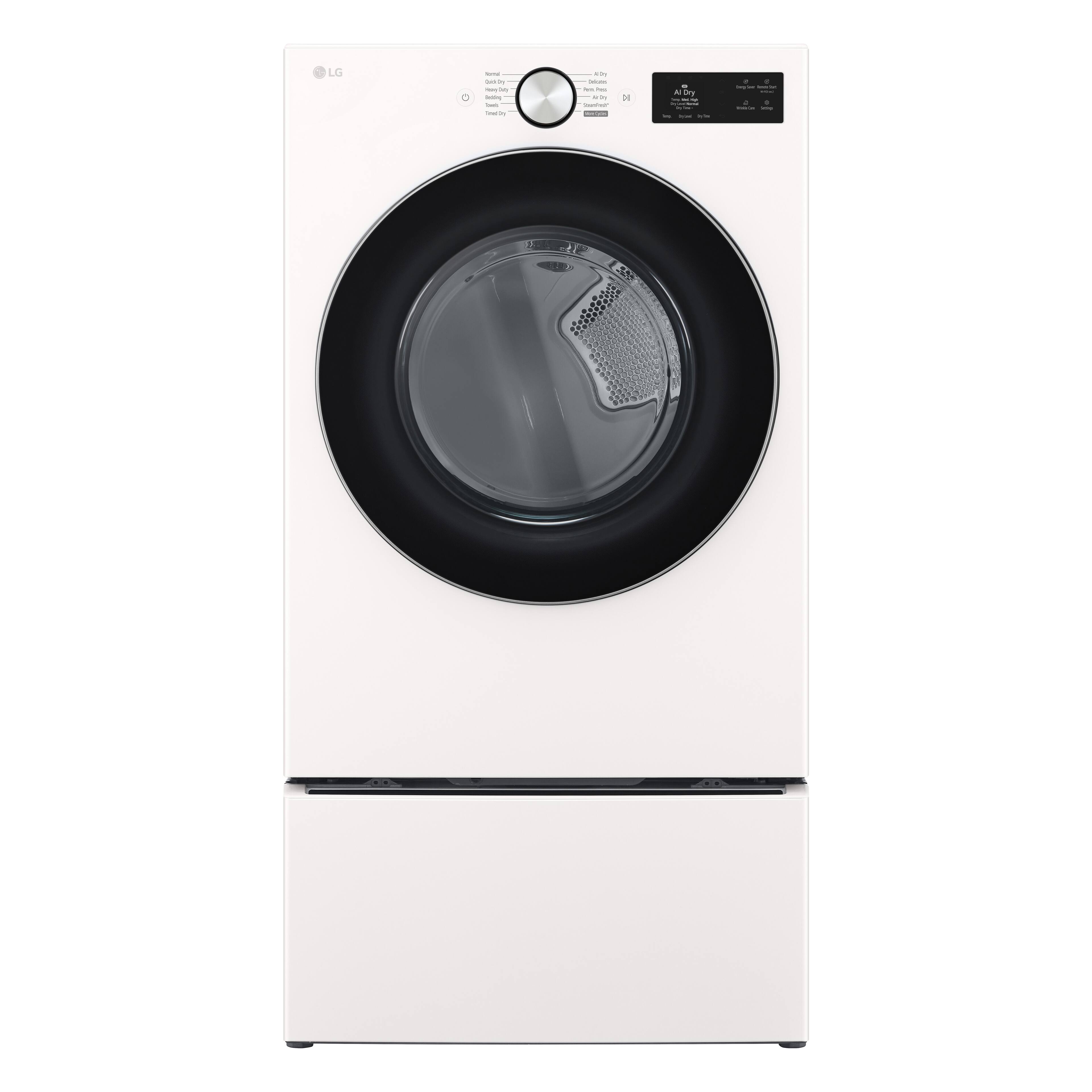 Alt View 16. LG - 7.4 Cu. Ft. Smart Gas Dryer with Steam and AI Sensor Dry - Alpine White.