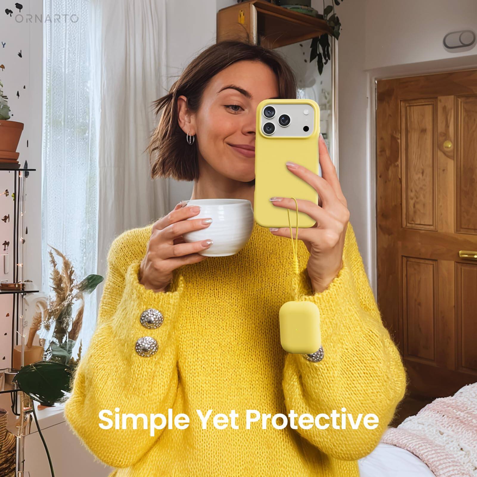 Ornarto Compatible with AirPods Pro 3 Case,Full Protective