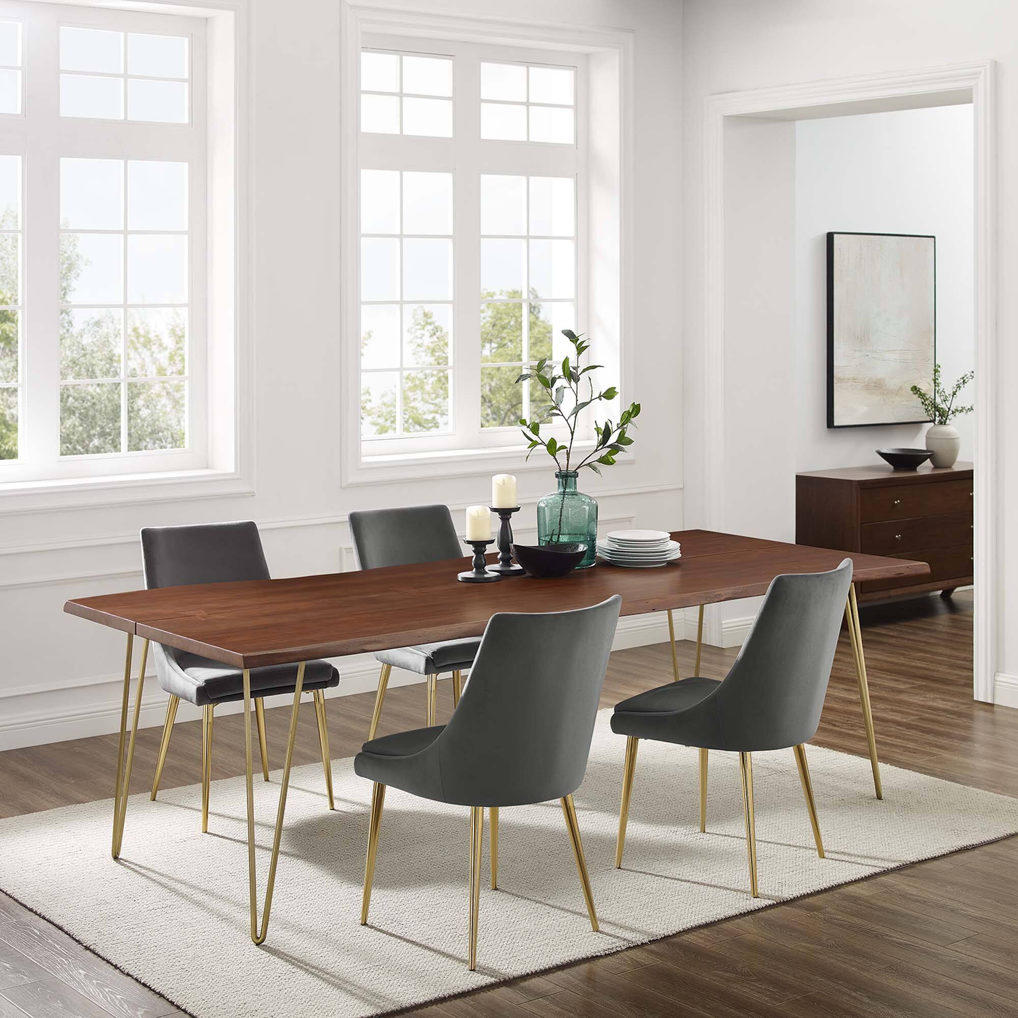 Alt View 5. Modway - Ardor 96" Live Edge Acacia Wood Acacia Wood Dining Table - Brown.