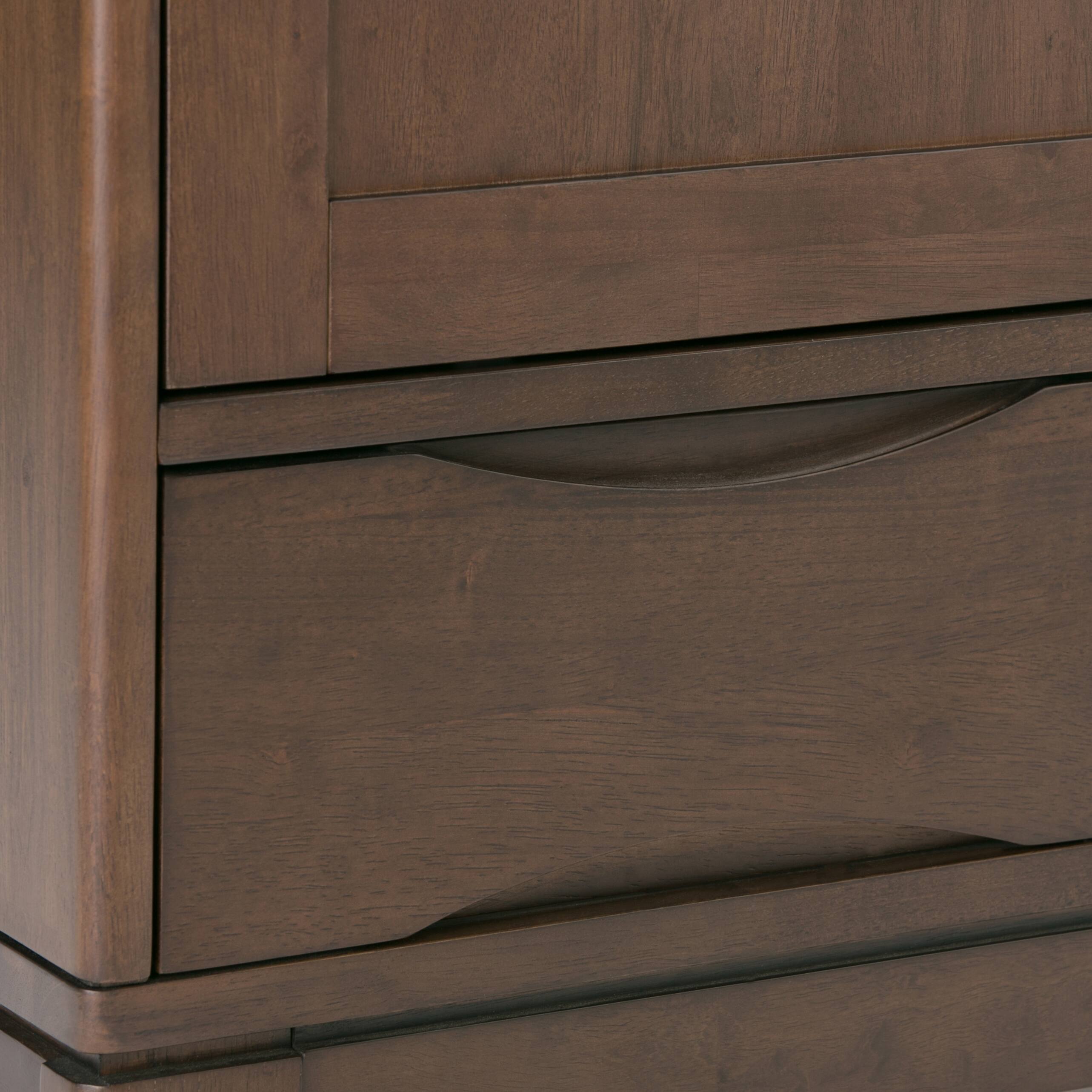 Alt View 5. Simpli Home - Harper Solid Wood 48 inch Storage Cabinet in Walnut Brown (Set of 2) - Walnut Brown.