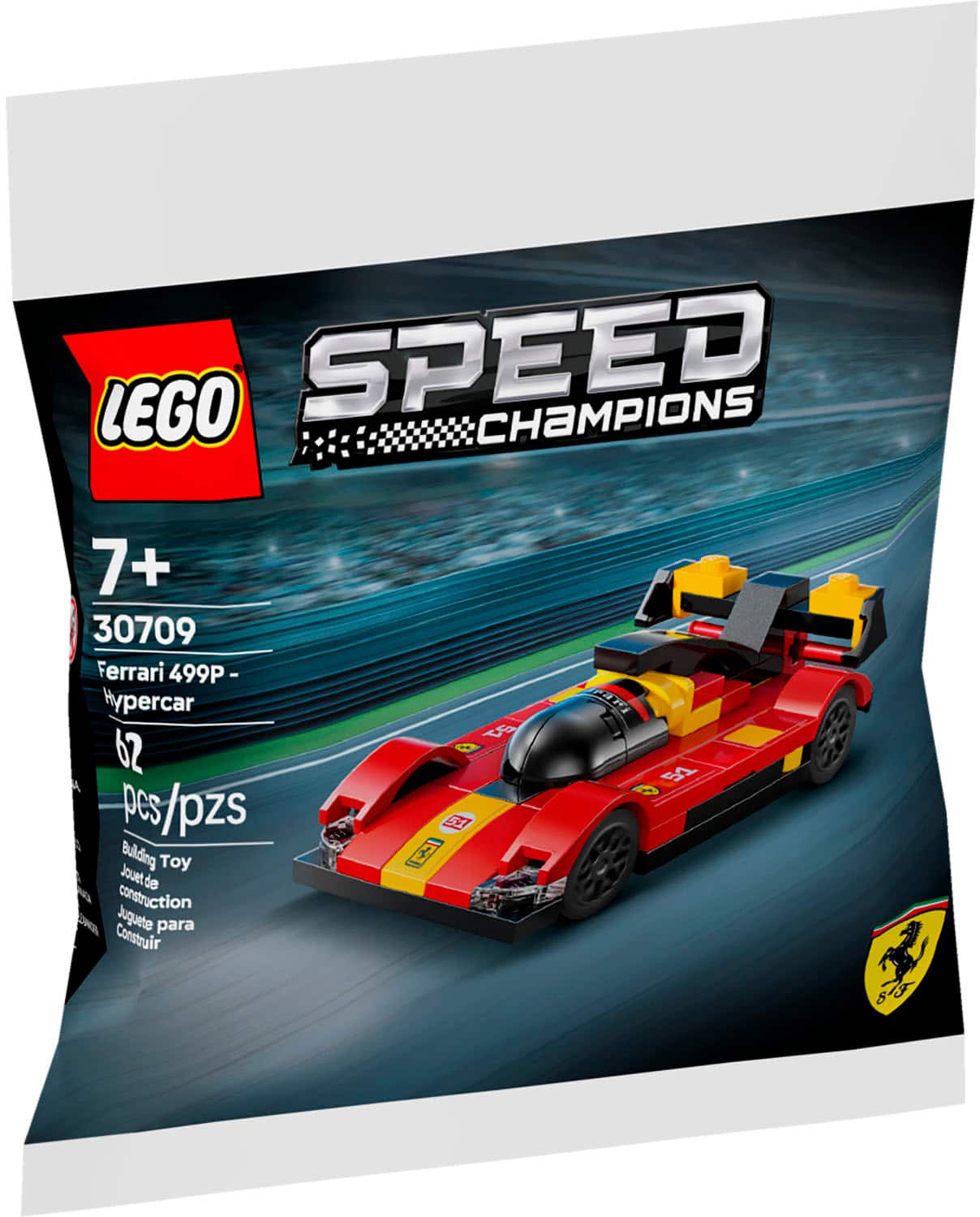 LEGO - Speed Champions Ferrari 499P - Hypercar Toy 30709 - Front_Zoom