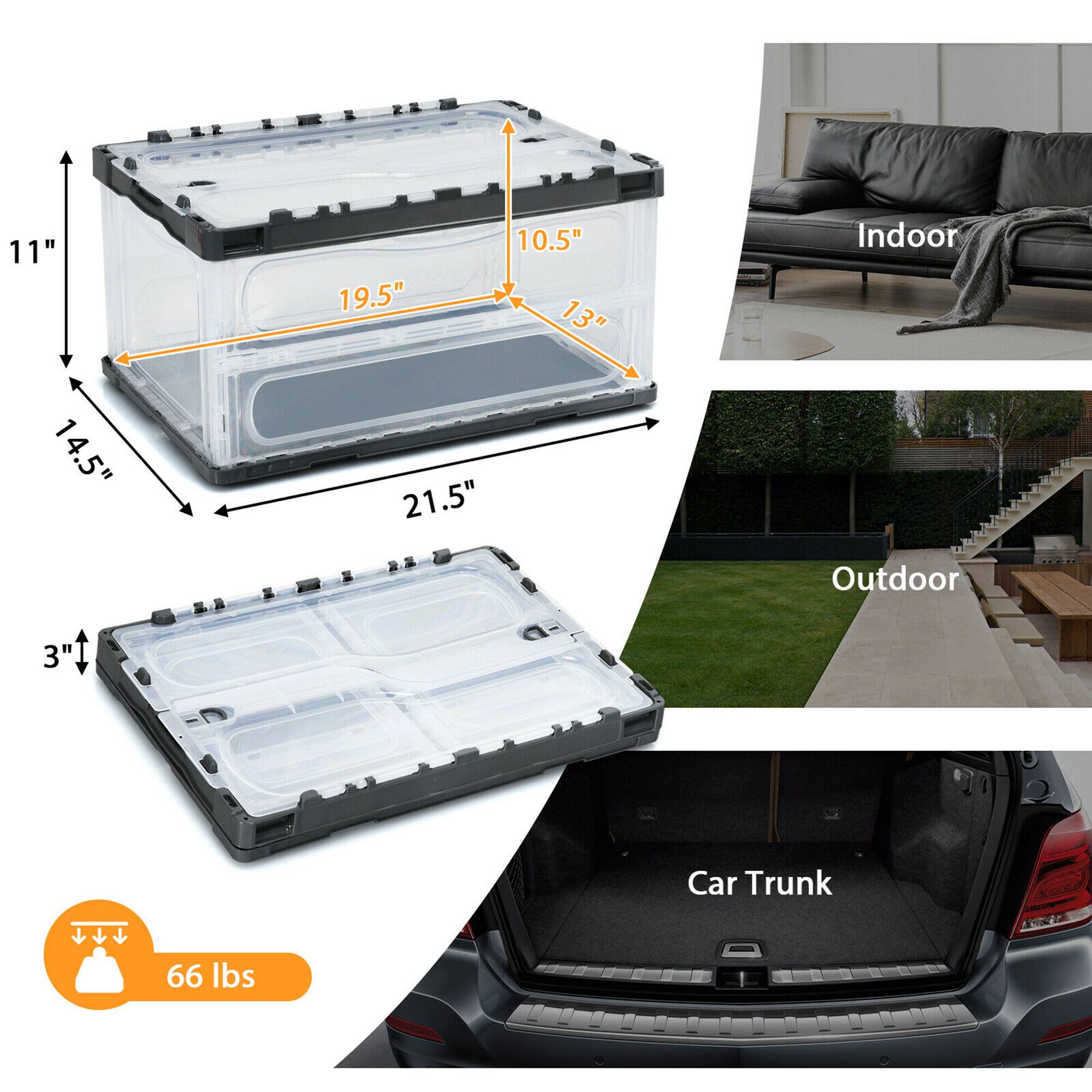 11" x 19.5" x 10.5" Indoor  
14.5" x 21.5" Outdoor  
3" Car Trunk  
66 lbs