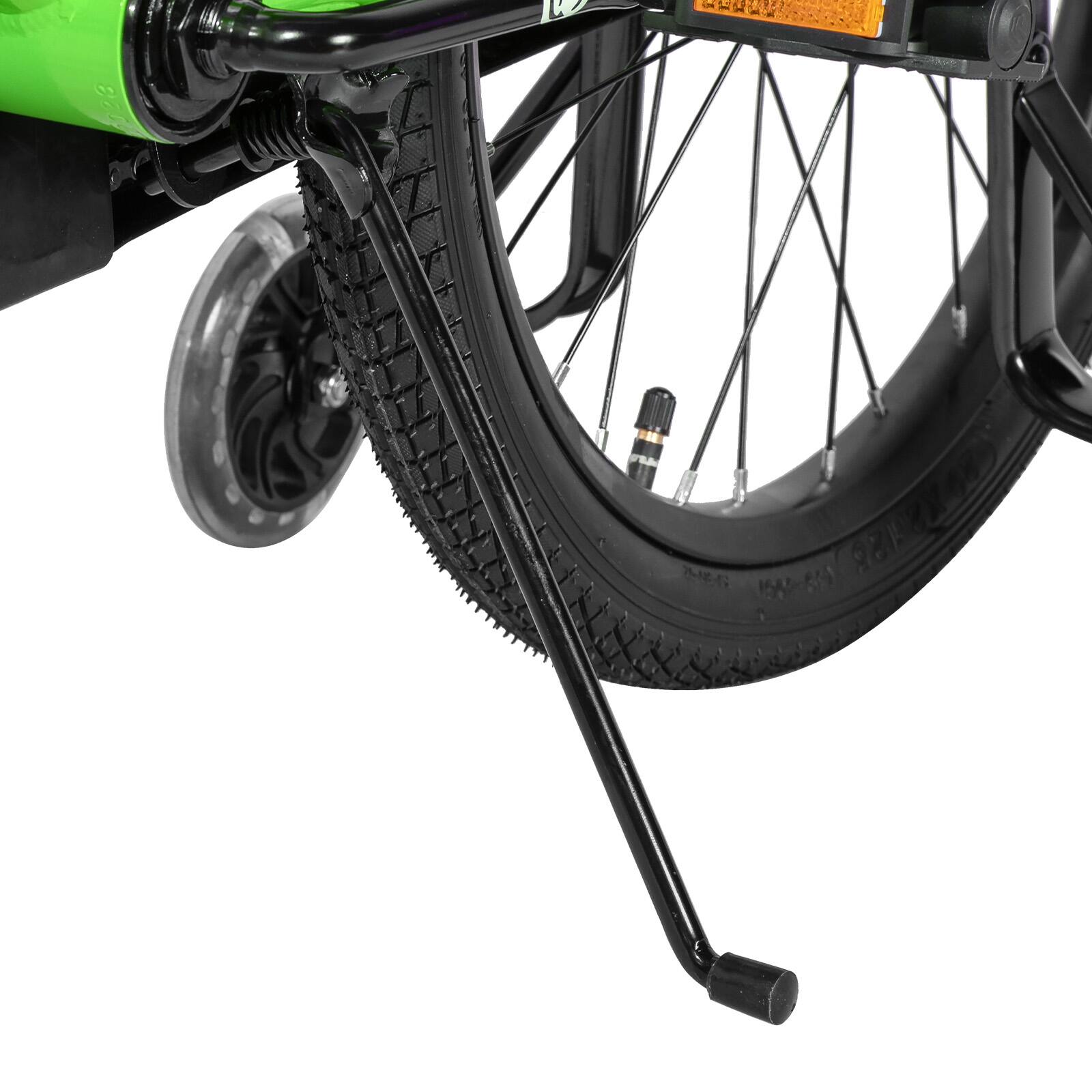 Alt View 5. JOYSTAR - JOYSTAR Pluto 18" Kids Bike with Light Up Training Wheels, Kids' Bicycle for Boys Girls Ages 5-9, Children Bikes, Green - Green.