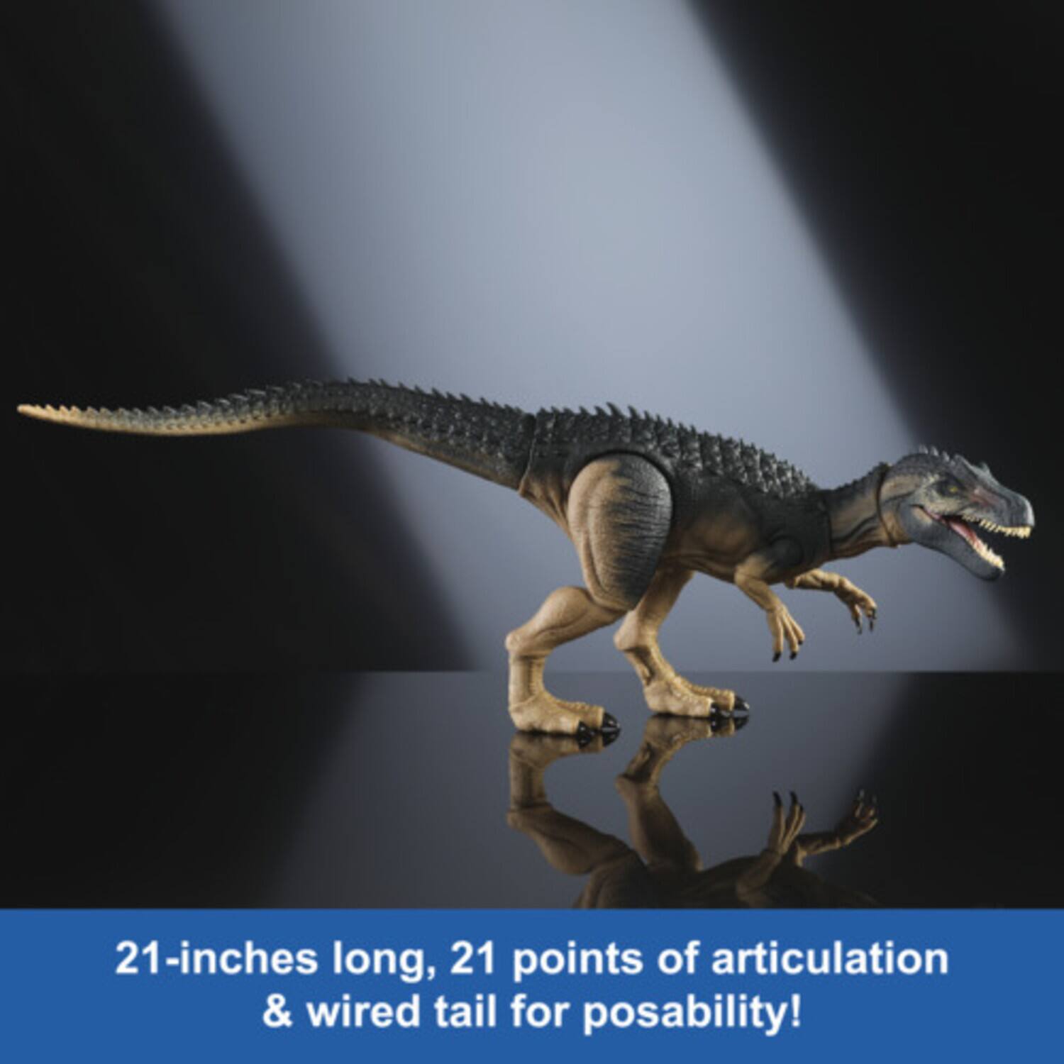 21-inches long, 21 points of articulation & wired tail for posability!