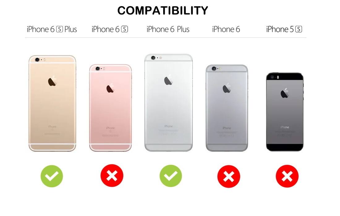 COMPATIBILITY

- iPhone 6 S Plus ✔️
- iPhone 6 S ❌
- iPhone 6 Plus ✔️
- iPhone 6 ❌
- iPhone 5 S ❌