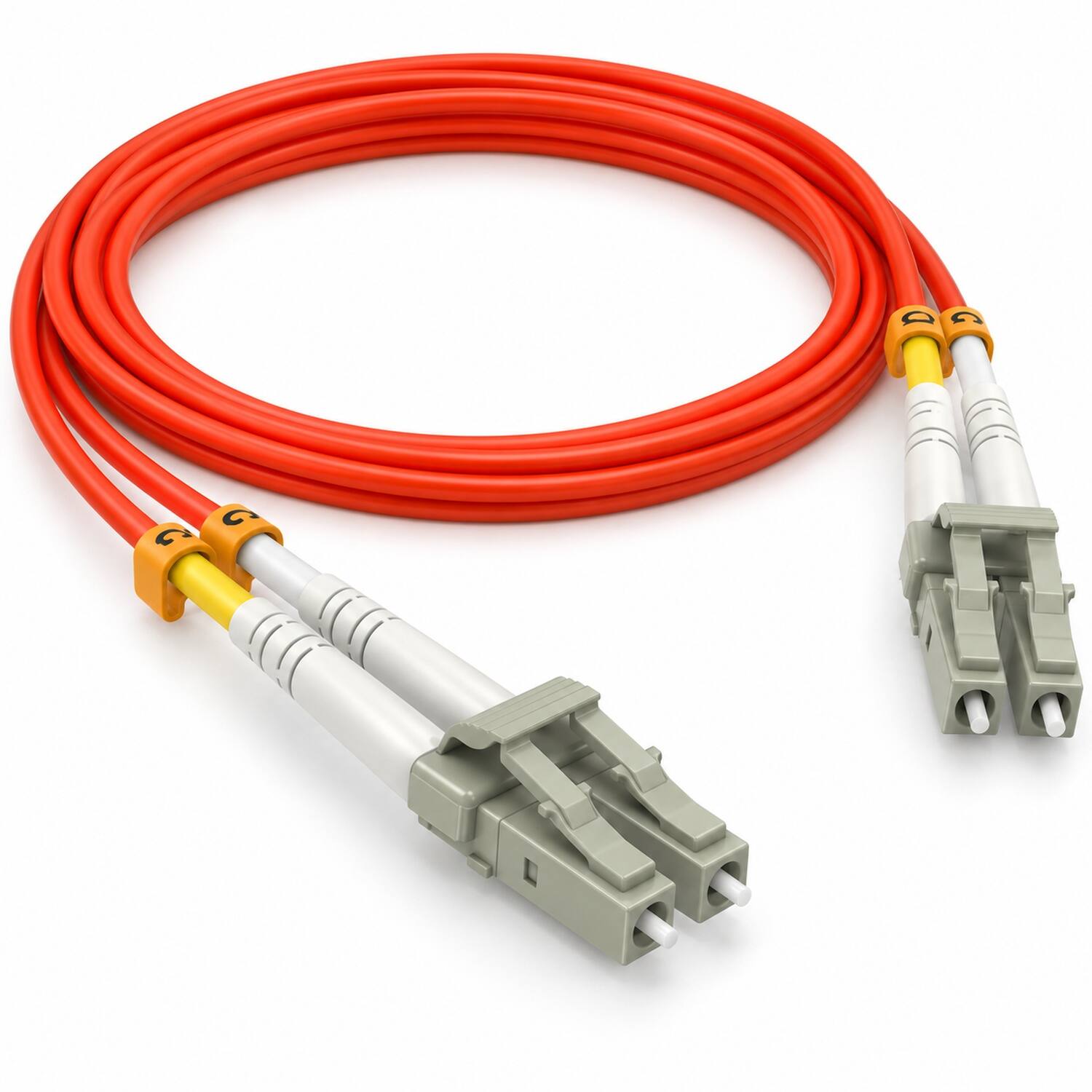 Angle. Sanoxy - 1m LC/LC Duplex 62.5/125 Multimode OM1 Fiber Optic Cable - Multi.
