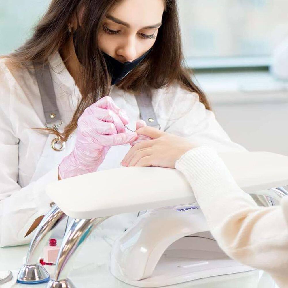 Alt View 3. Beauty Hub Ecommerce - Big Arm Rest for Nails Cushion - White.