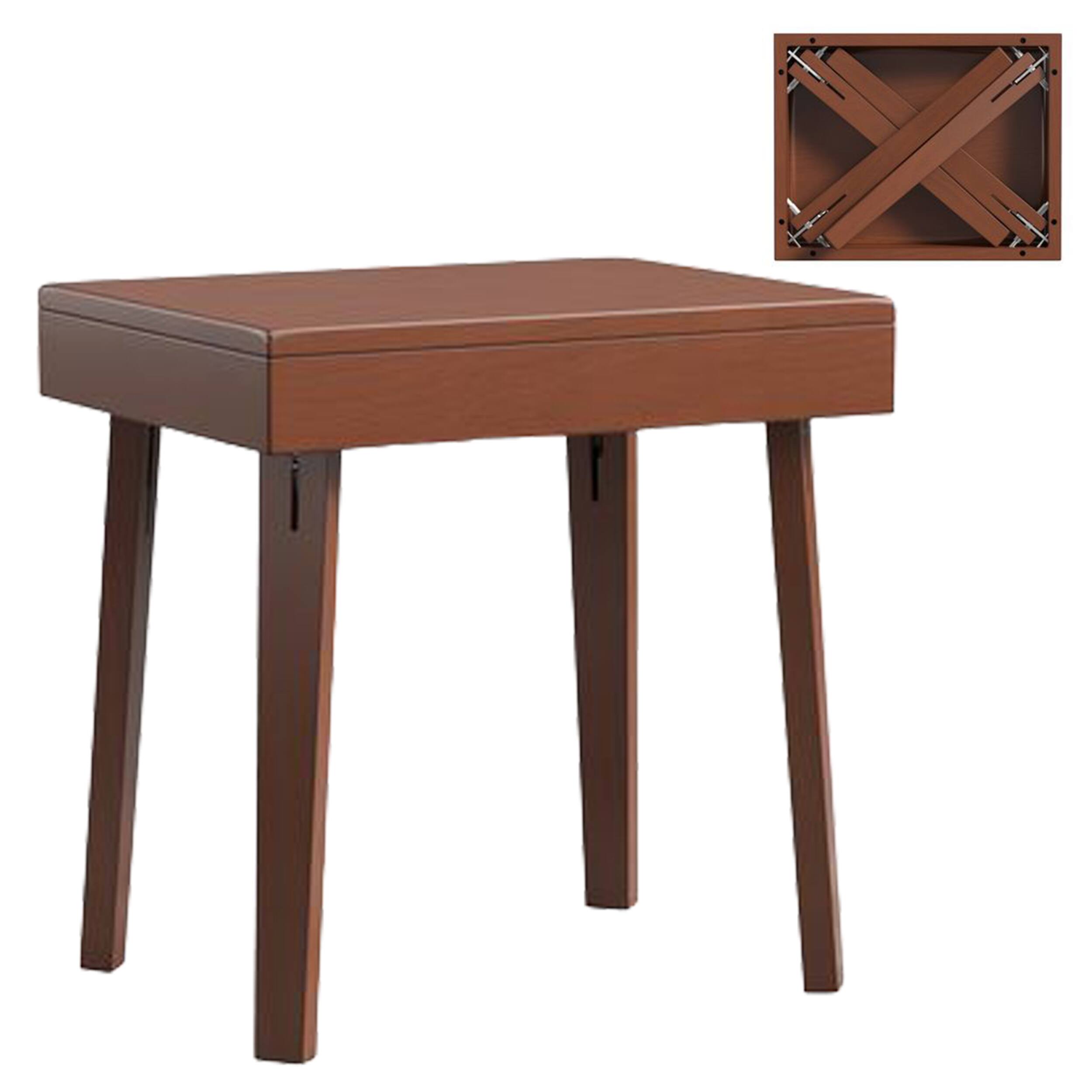 Angle. Stakmore - Stakmore Occasional Folding End Table, Fruitwood Finish - Fruitwood.