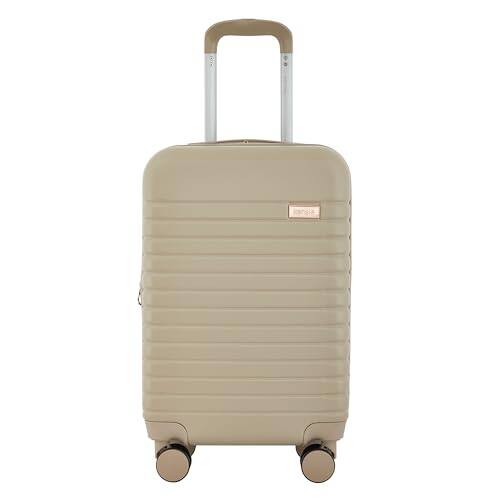 Front. Vulpecula Spade - 22" Graceful Hardside Carry-On Luggage, Light Taupe - Light Taupe.