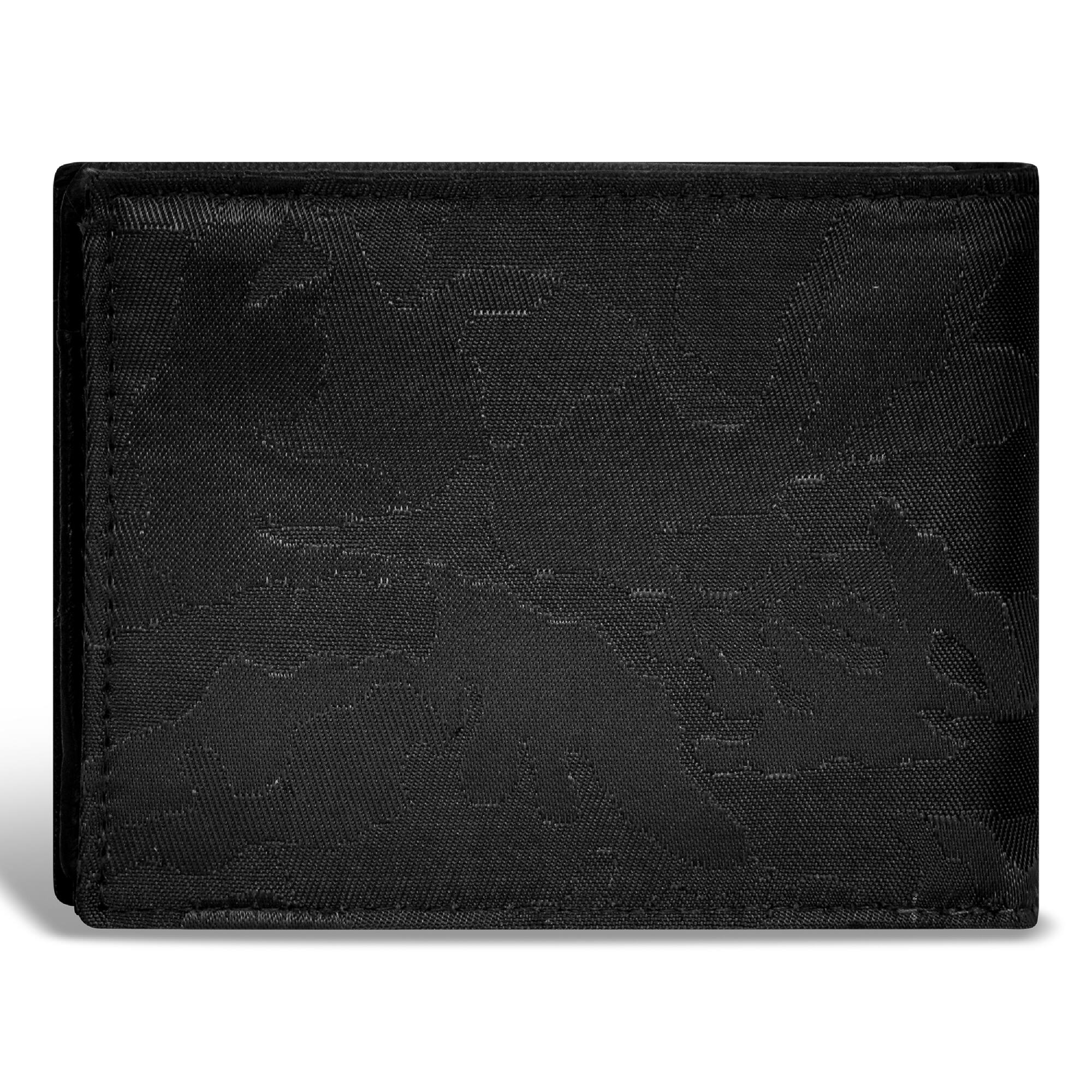 Back. Champs - Camo Collection Leather Top Wing Wallet - Black.