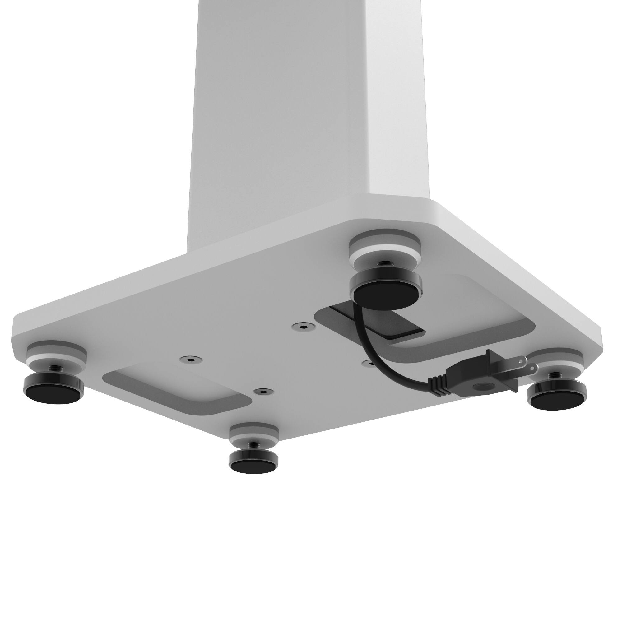 Alt View 12. Kanto - 22" Tall Fillable Bookshelf Speaker Floor Stands (Pair) - White.