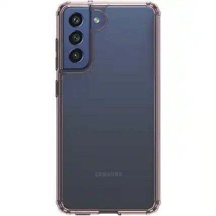 Front. SaharaCase - Hard Shell Series Case for Samsung Galaxy S21 FE 5G - Clear/Rose Gold.