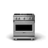 Front. Viking - 5 Series 4.0 Cu. Ft. Freestanding Gas Convection Range - Stainless steel.