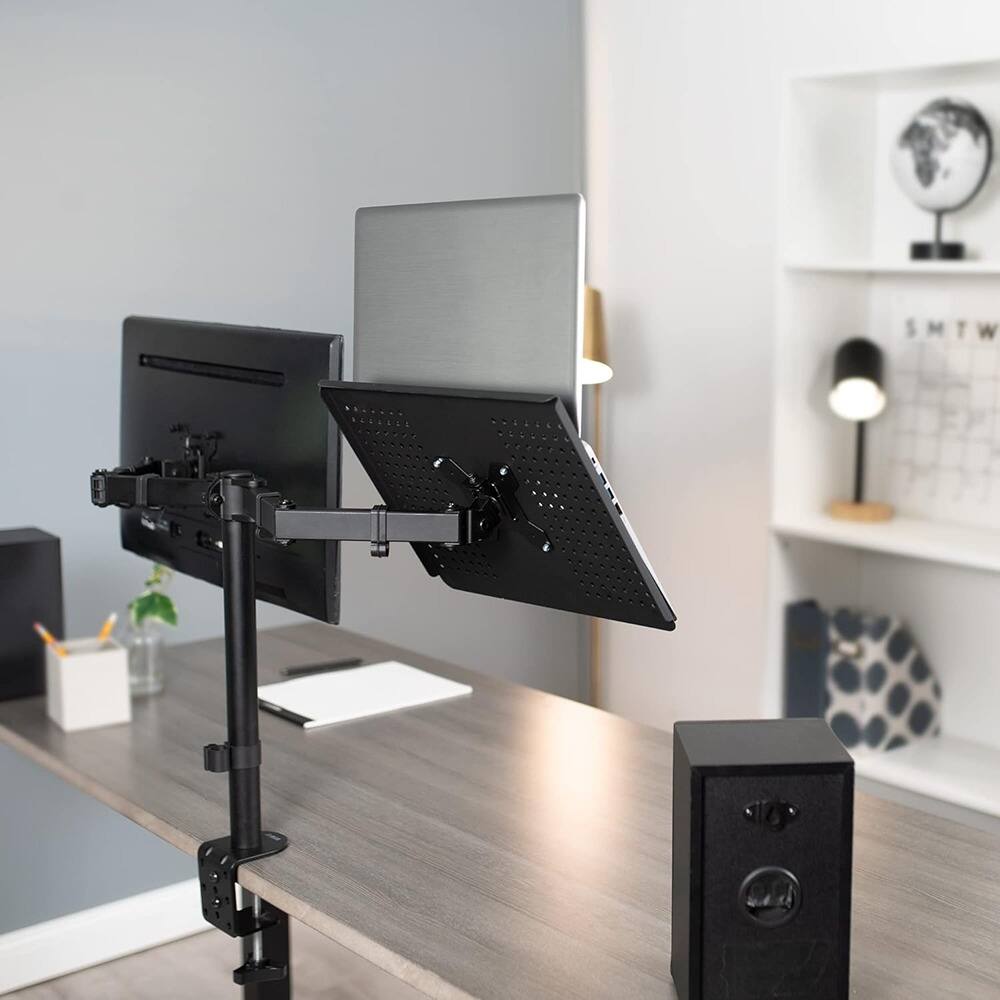 Angle. ACJPR - Notebook/Laptop Tray for VESA Mount, Compatible with 100 mm Holes - black.