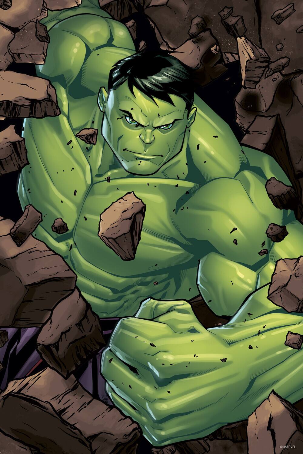 Alt View 1. PopMarket - Marvel The Hulk contains 300pc 12x18 in 3D Lenticular Puzzle in a Shaped Tin   - COLLECTIBLES - Multicolor.