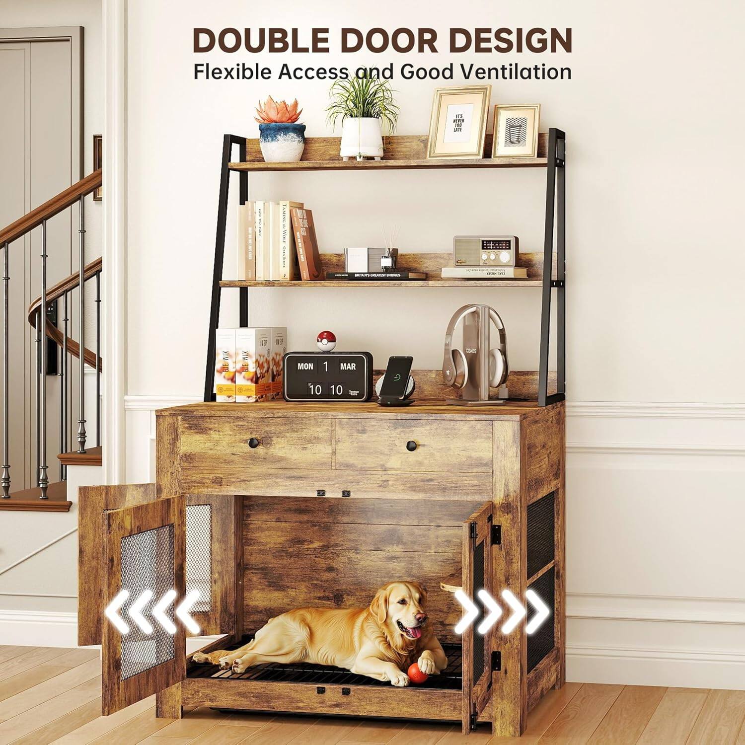 DOUBLE DOOR DESIGN  
Flexible Access and Good Ventilation  

MON 1 MAR  
10 10