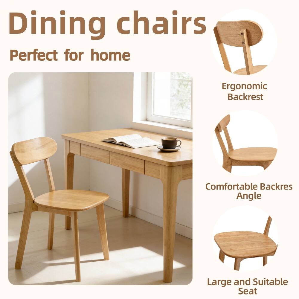 Dining chairs  
Perfect for home  
Ergonomic Backrest  
Comfortable Backrest Angle  
Large and Suitable Seat