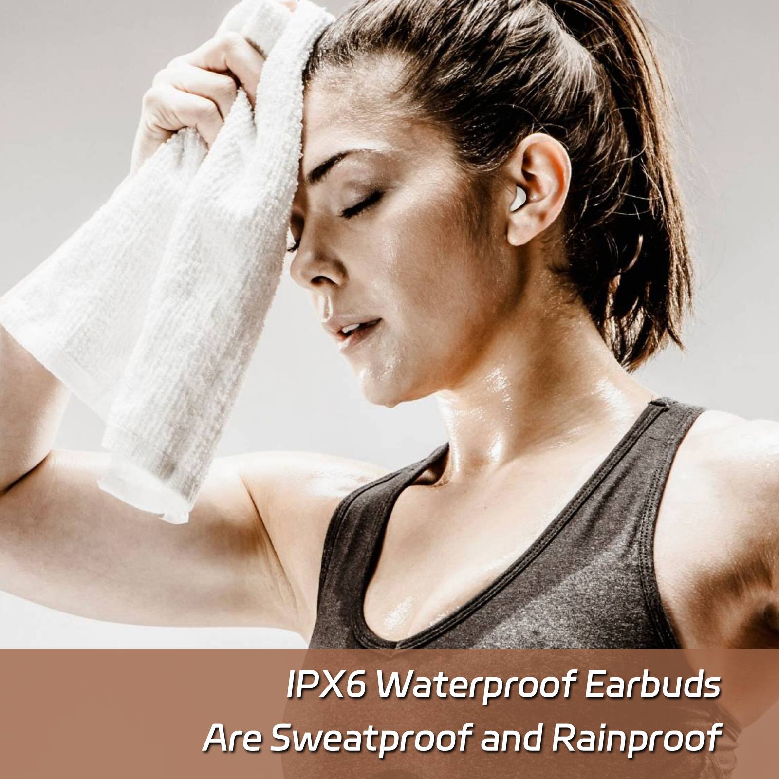IPX6 Waterproof Earbuds Are Sweatproof and Rainproof