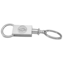 Jardine - Arkansas Razorbacks Two-Section Key Ring - Silver