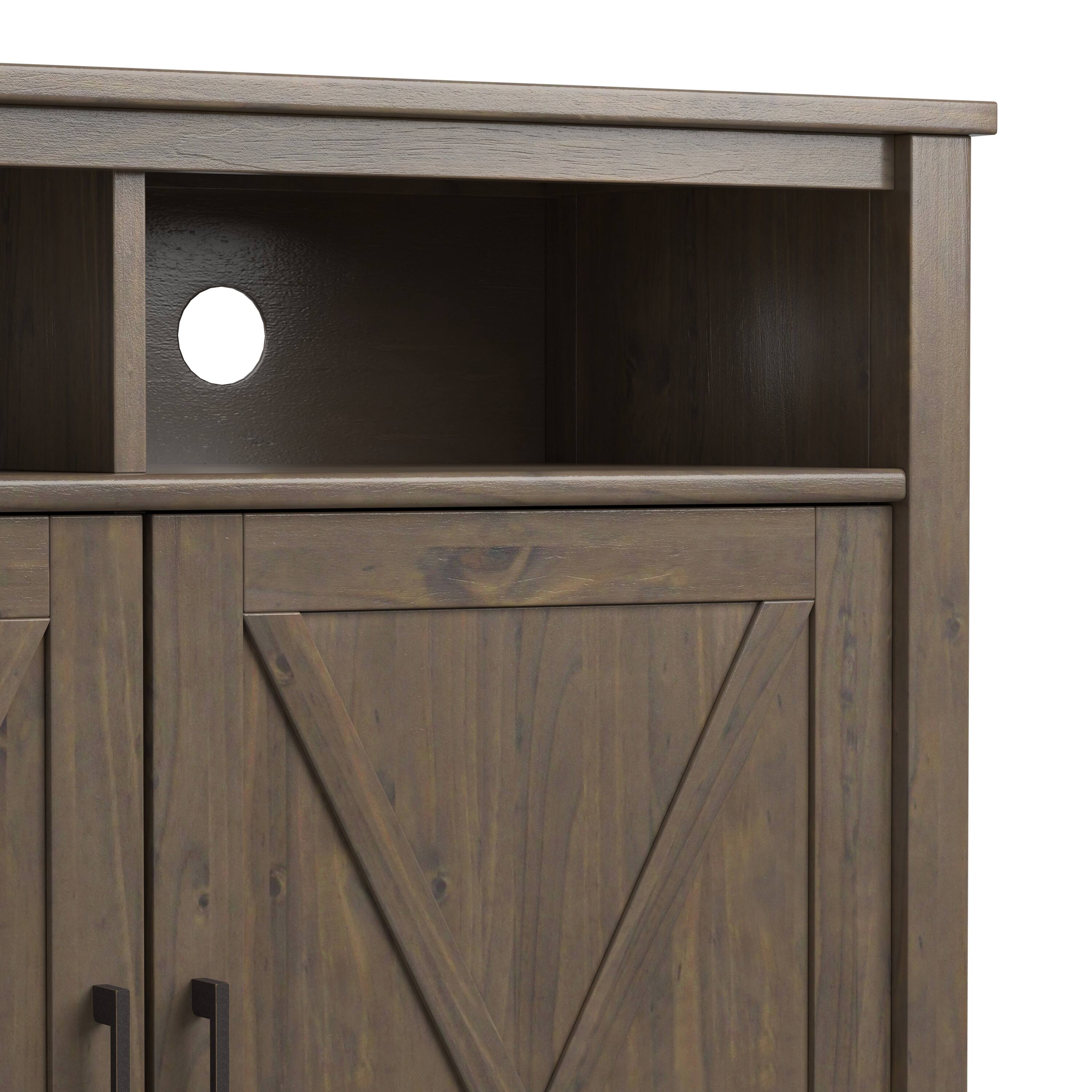 Alt View 8. Simpli Home - Ela 39 inch Storage Cabinet (Set of 2) - Smoky Brown.