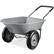 Front. Best Choice Products - Best Choice Products Dual-Wheel Home Wheelbarrow Yard Garden Cart for Lawn, Construction - Gray - Gray.
