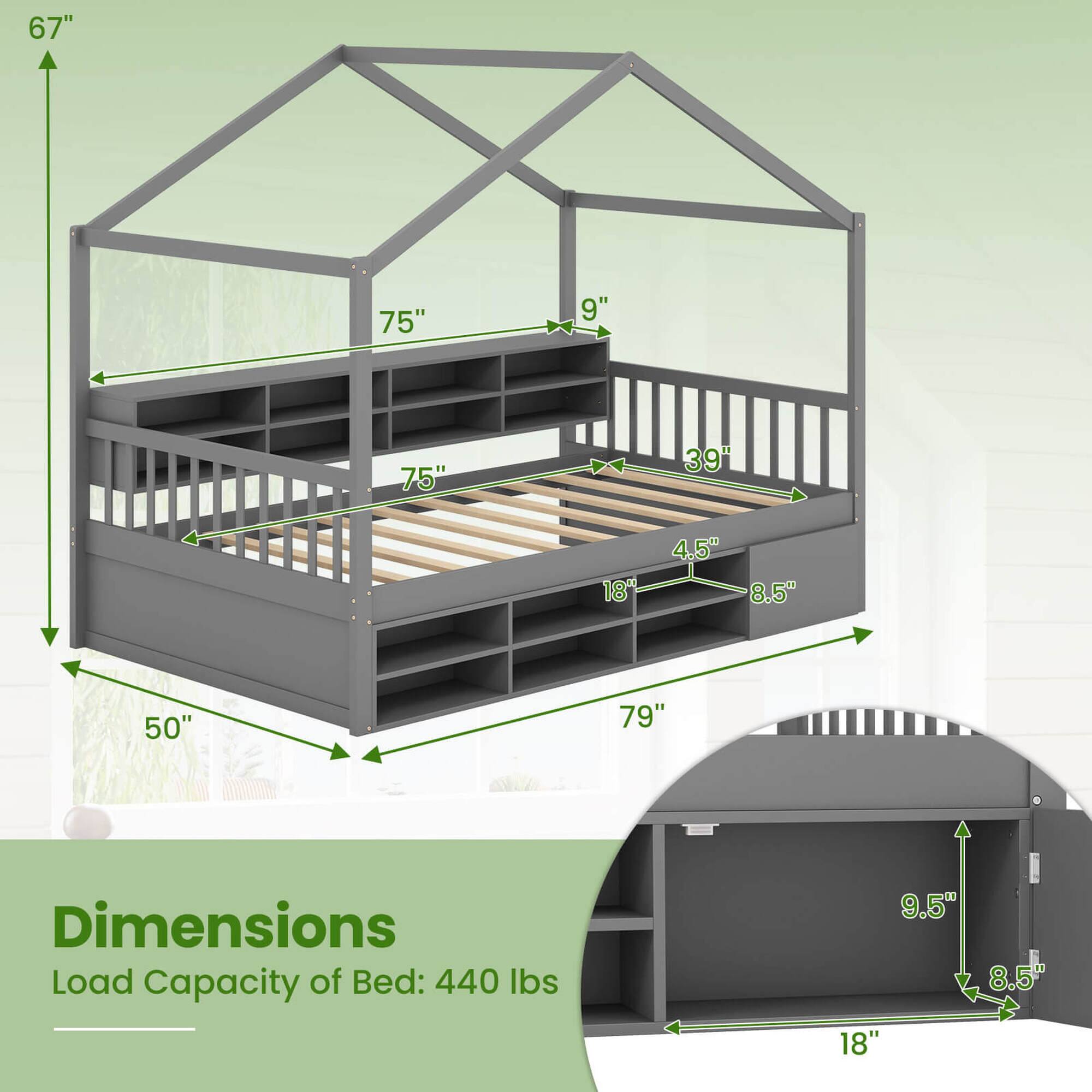 Dimensions: 67" x 75" x 9"
Load Capacity of Bed: 440 lbs
Dimensions: 39" x 18" x 8.5"
Dimensions: 50" x 79"