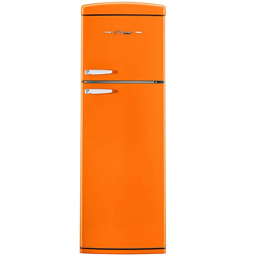 Unique Appliances - 11 CuFt Classic Retro Top Freezer Refrigerator - Creamsicle Orange