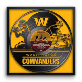 Sporticulture - Washington Commanders Framed 13" x 13" Vinyl Record Art Print - Yellow