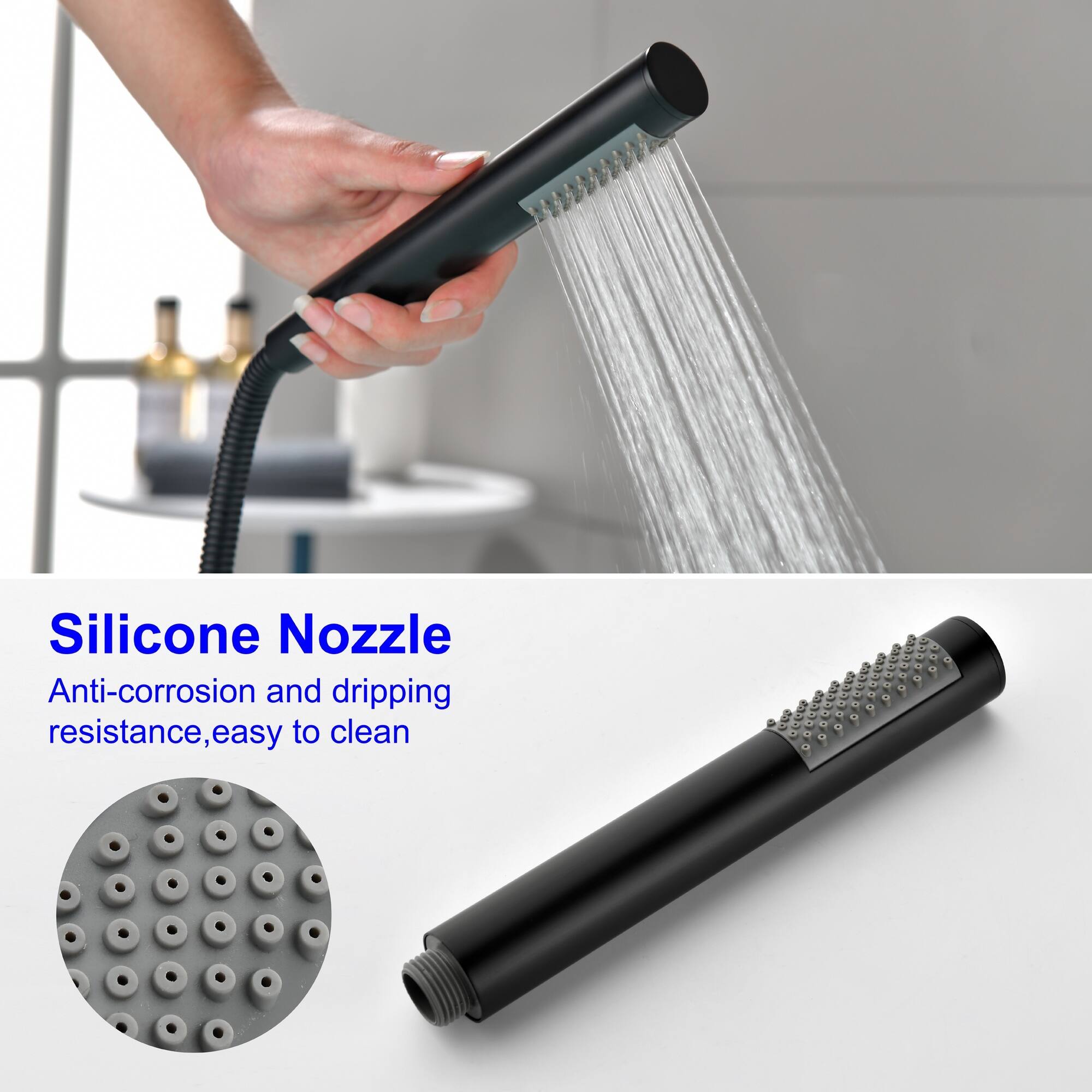 Silicone Nozzle  
Anti-corrosion and dripping resistance, easy to clean