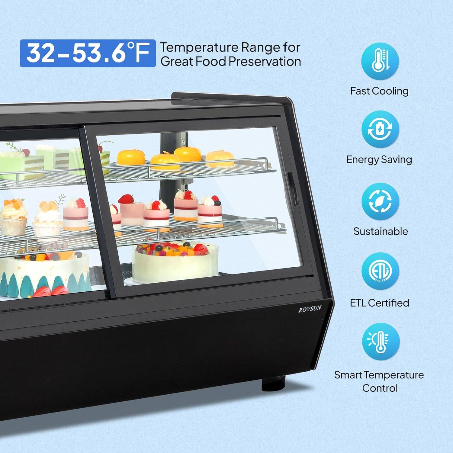 Temperature Range for 32-53.6°F Great Food Preservation  
Fast Cooling  
Energy Saving  
Sustainable  
ETL Certified  
Smart Temperature Control