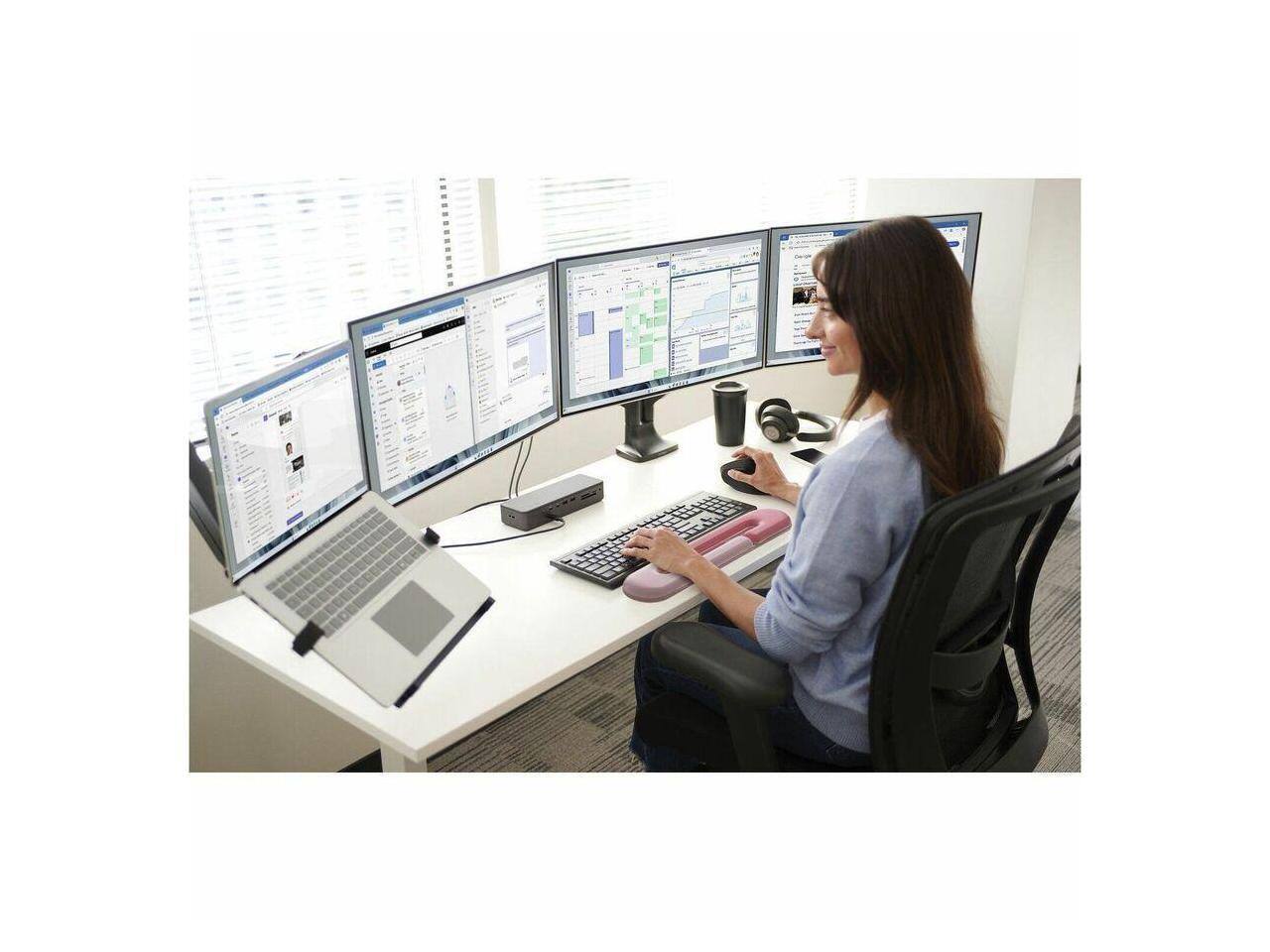 Alt View 6. Kensington - Duo Gel Loop Keyboard Wrist Rest, Full Size Keyboards, 17.7 x 3.7 Inches, Non-Skid Base, Pink - K62679WW - Pink.