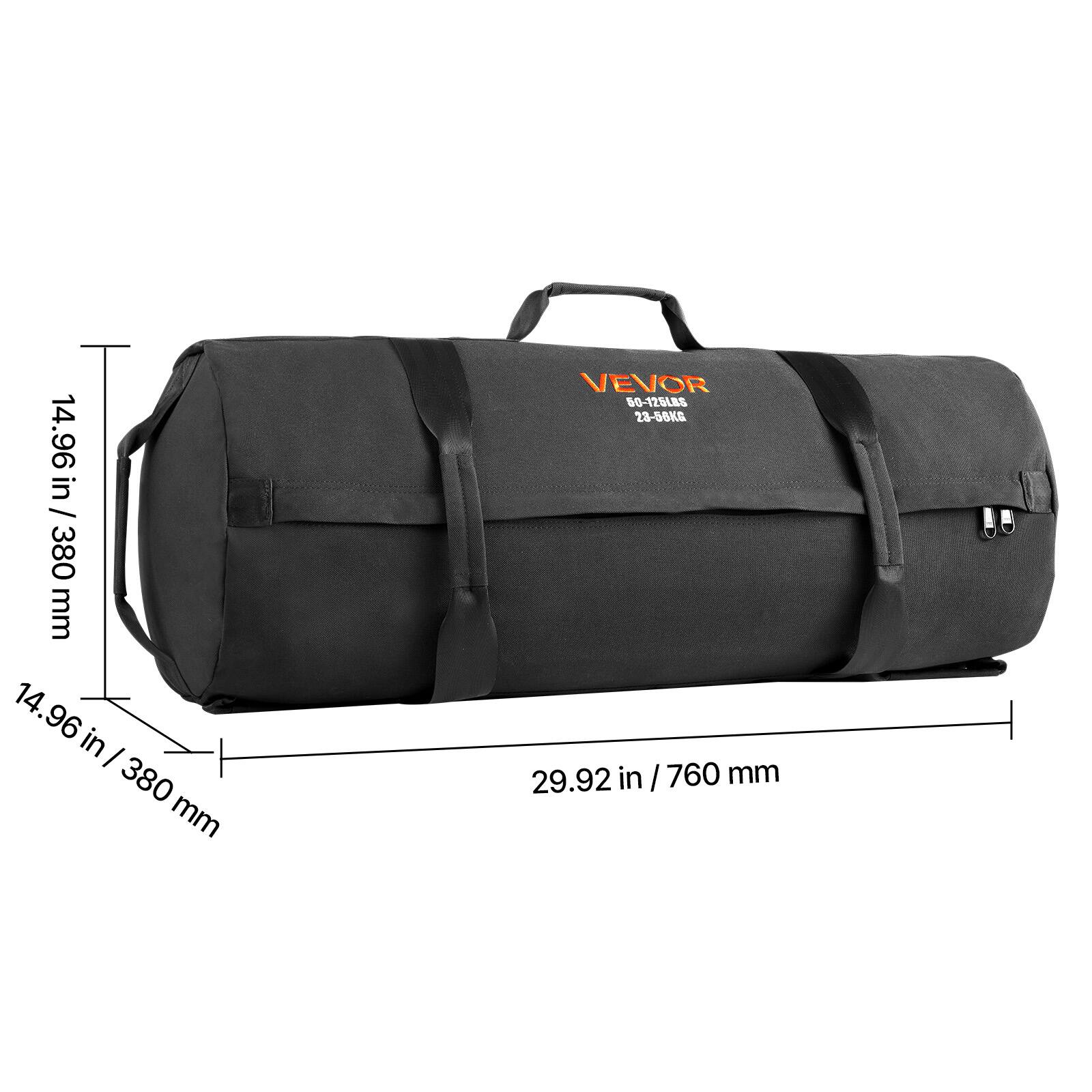 14.96 in / 380 mm, 29.92 in / 760 mm, VEVOR 80-125LBS 23-56KG