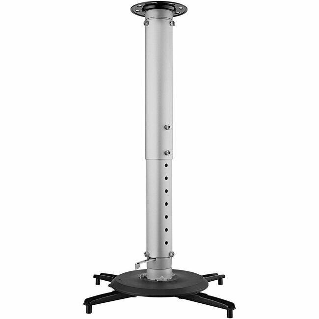 Front. Amer Networks - Amer Mounts AMRP150H Pole Mount for Projector, Display - Height Adjustable - 55 lb Load Capacity - Steel, Aluminum - Silver.