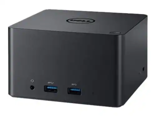 Front. Dell - WLD15 Wireless WIGIG Docking Station for Select Latitude Laptops - Black.
