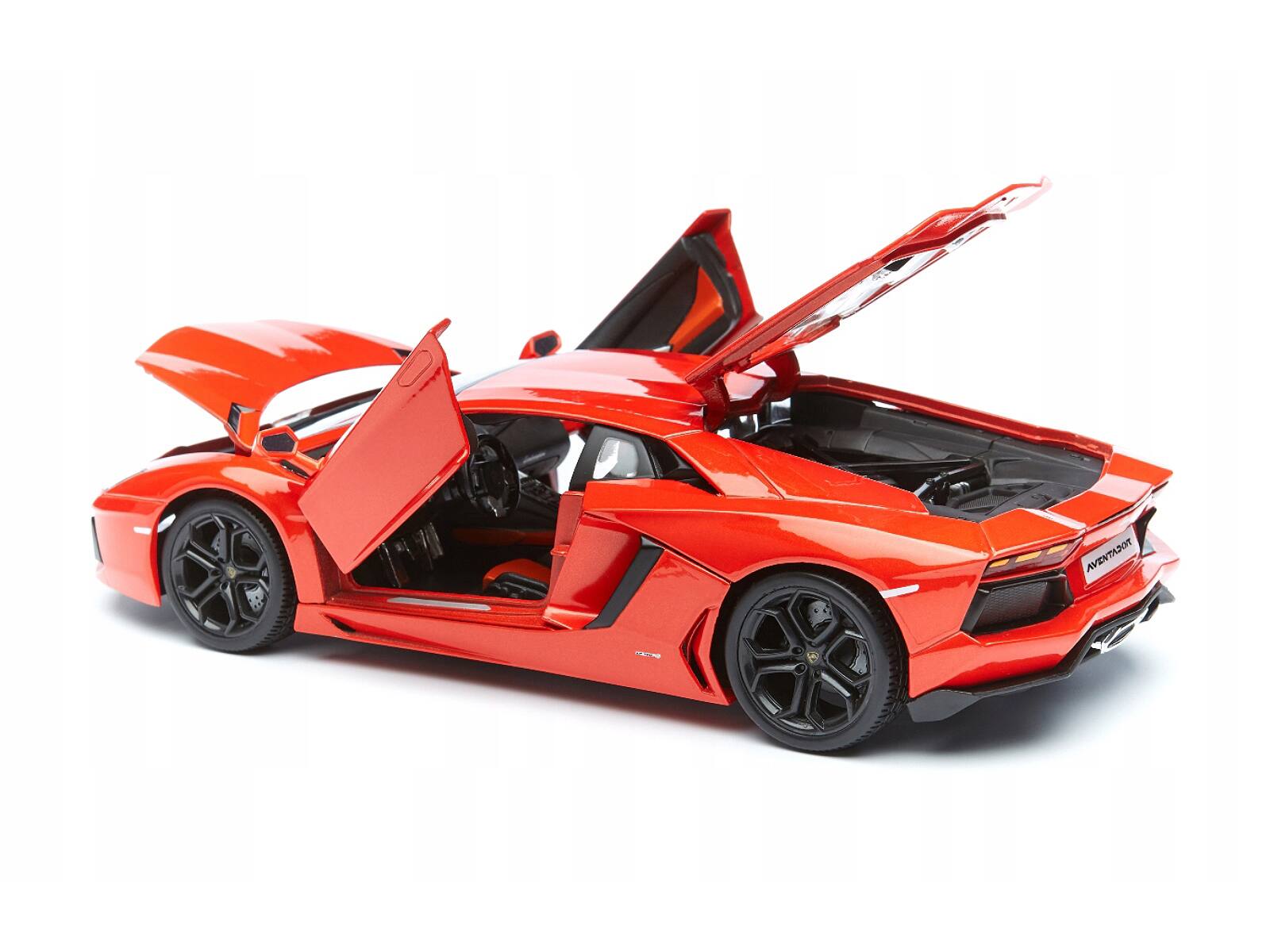 Alt View 3. Bburago - 2012 Lamborghini Aventador LP700-4 Orange 1/18 Diecast Model Car by Bburago.