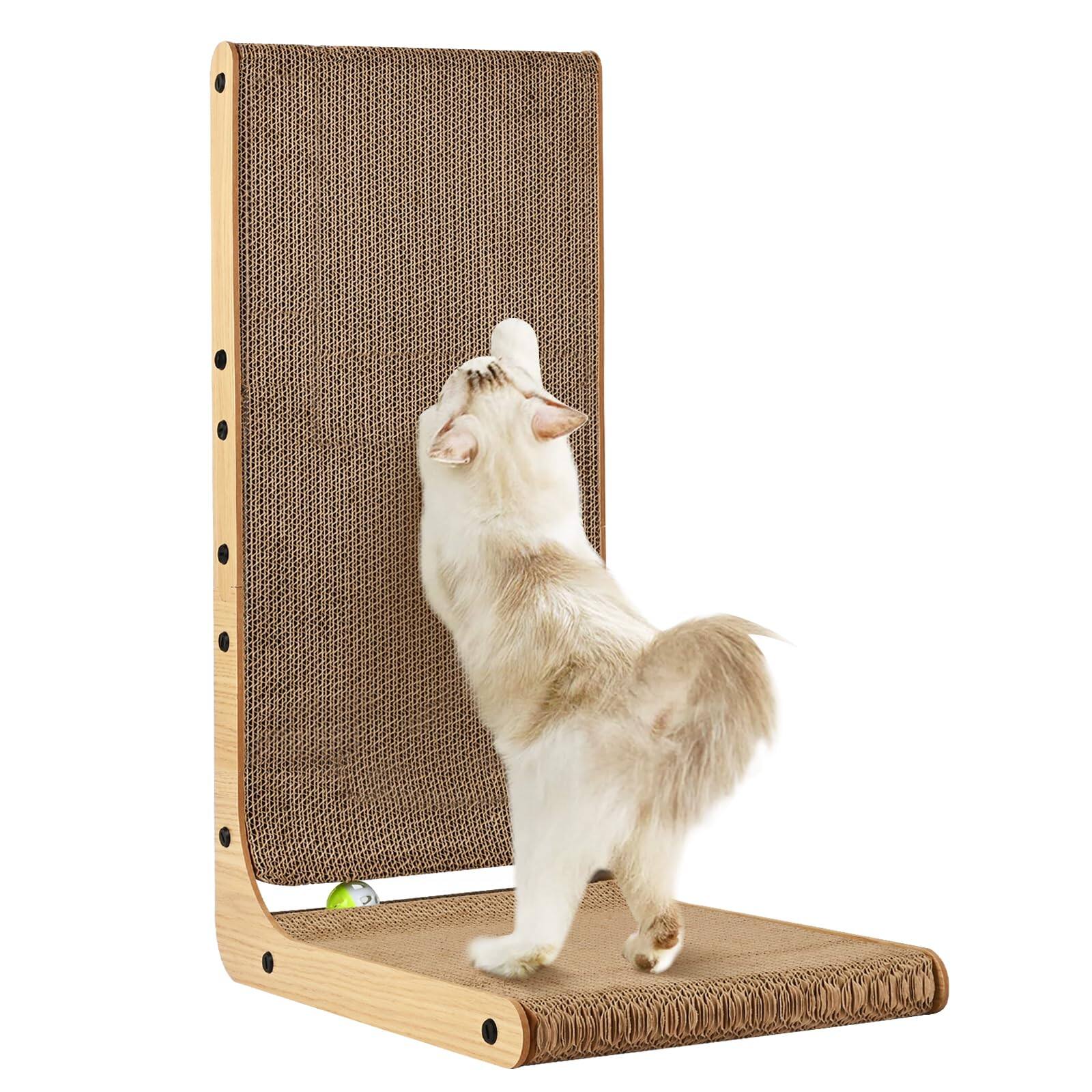 Hirose Alice - Cat Scratcher L Shape Pad For Indoor Cats Cardboard Scratch With Ball - Default
