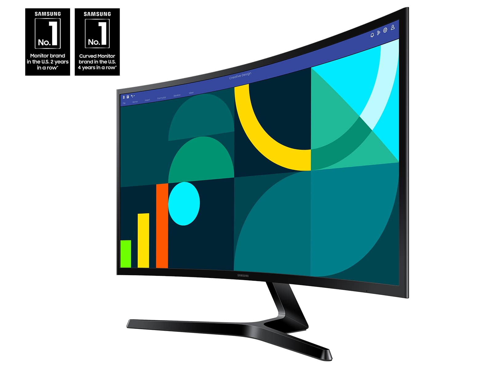 SAMSUNG No. 1 Monitor brand in the U.S. 2 years in a row SAMSUNG No. 1 Curved Monitor brand in the U.S. 4 years in a row Creative Design.