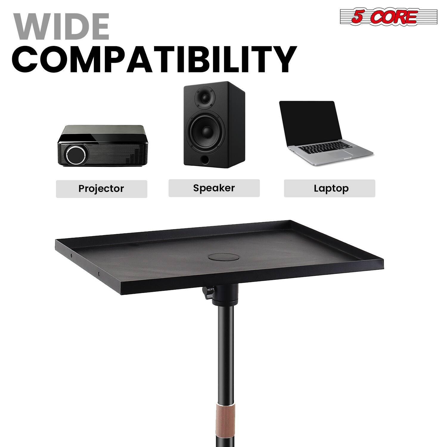 5 CORE  
WIDE COMPATIBILITY  
Projector  
Speaker  
Laptop