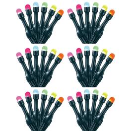 Home Heritage - 33' Wrapped Dome Holiday Lights, App Control, 100 RGB LEDs, 6 Pack - Mutli