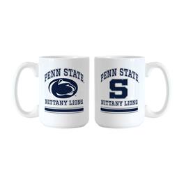 Logo Brands - Penn State Nittany Lions 15oz. Current & Throwback Mug Set - Multicolor