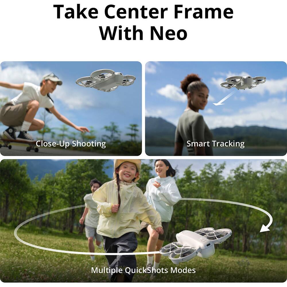 Take Center Frame With Neo

- Close-Up Shooting
- Smart Tracking
- Multiple QuickShots Modes