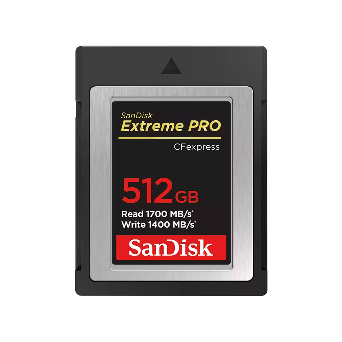 SanDisk Extreme PRO CFexpress 512 GB  
Read 1700 MB/s  
Write 1400 MB/s  
SanDisk